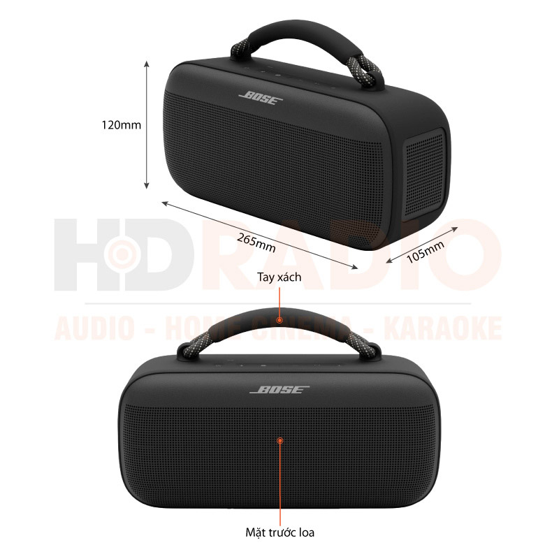 Loa Bose SoundLink Max Portable, Chống Nước IP67, Pin 20h, Bluetooth 5.4 Snapdragon Sound, Google Fast Pair, SimpleSync, AUX, App Bose Music-9