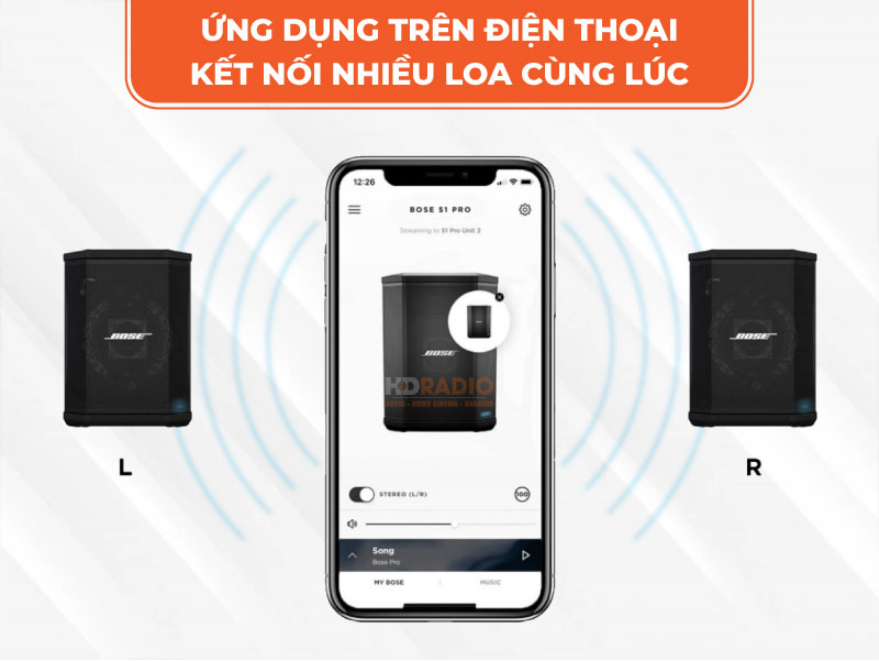 loa bluetooth bose S1 Pro và App Bose Connect