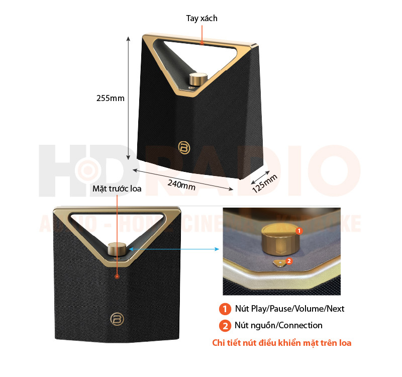 Chú thích Loa Bugani Brief Plus