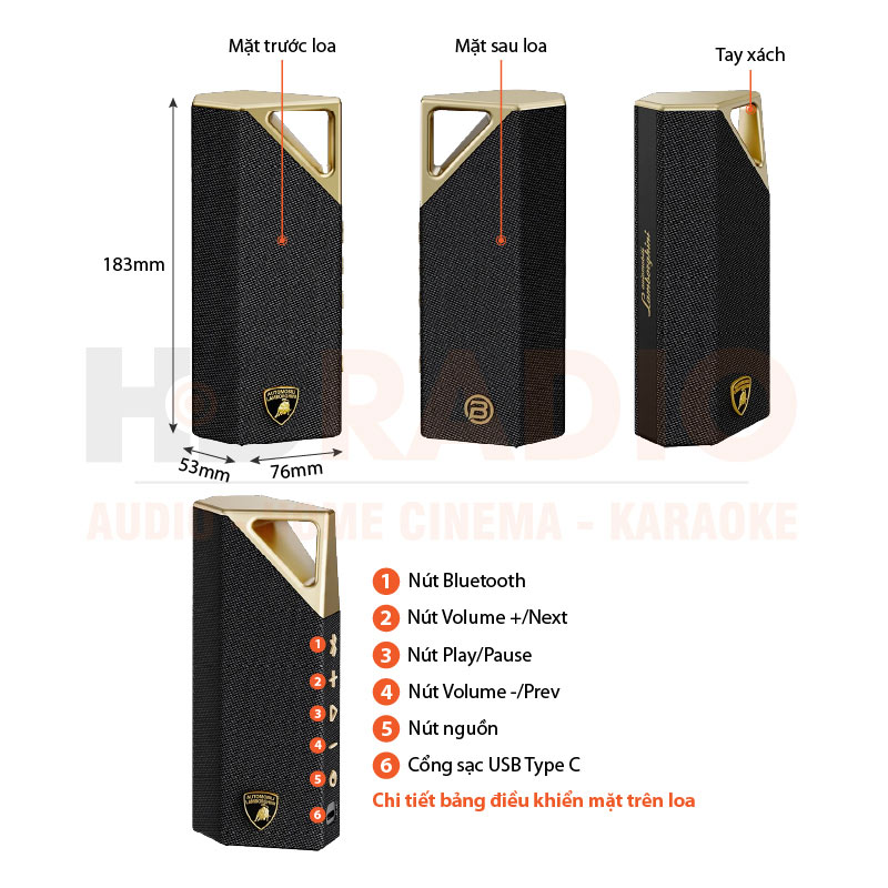 Chú thích Loa Bugani Brief