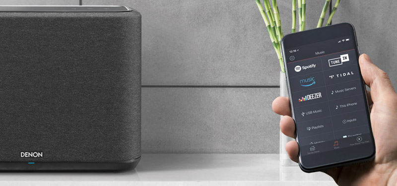 Loa Denon Home 250 va ung dung Heos 