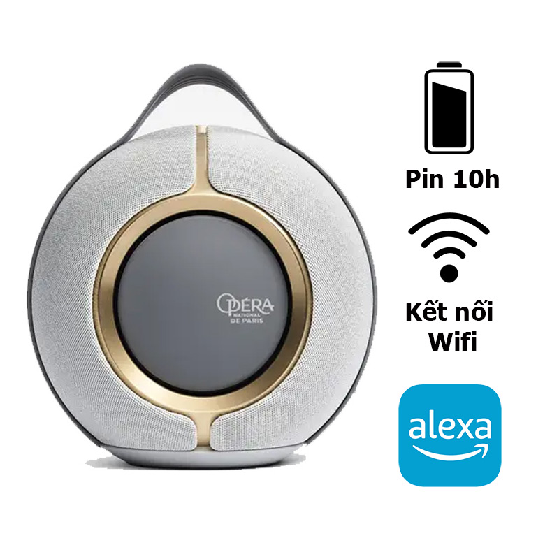 Loa Devialet Mania Opera de Paris (Bản đặc biệt mạ vàng) Pin 10 giờ, Công suất 176W, Bluetooth 5.0, Wifi, Chống Nước IPX4, Kèm Dock Sạc