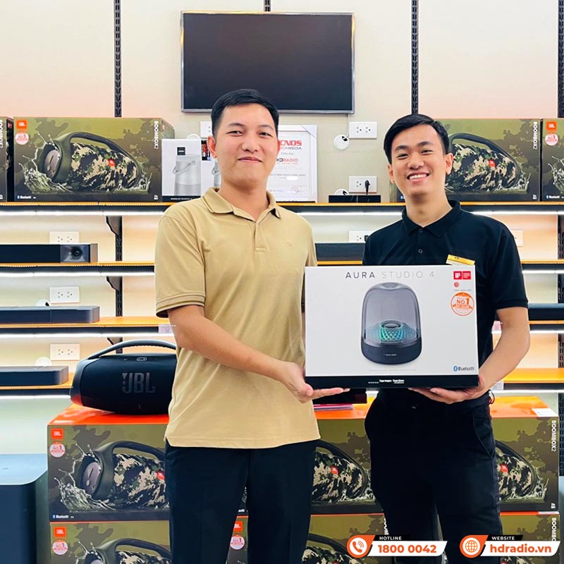 Loa Harman Kardon Aura Studio 4 (IV) Chính Hãng, Công Suất 130W, LED Mới Cực Đẹp, Bluetooth, AUX-25