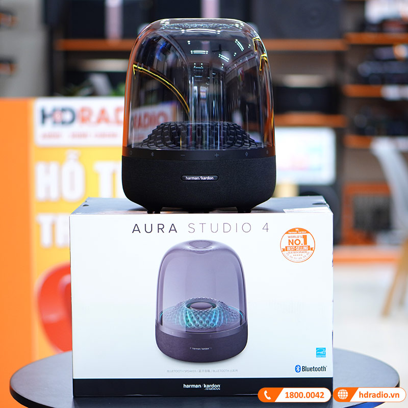 Loa Harman Kardon Aura Studio 4 (IV) Chính Hãng, Công Suất 130W, LED Mới Cực Đẹp, Bluetooth, AUX-3