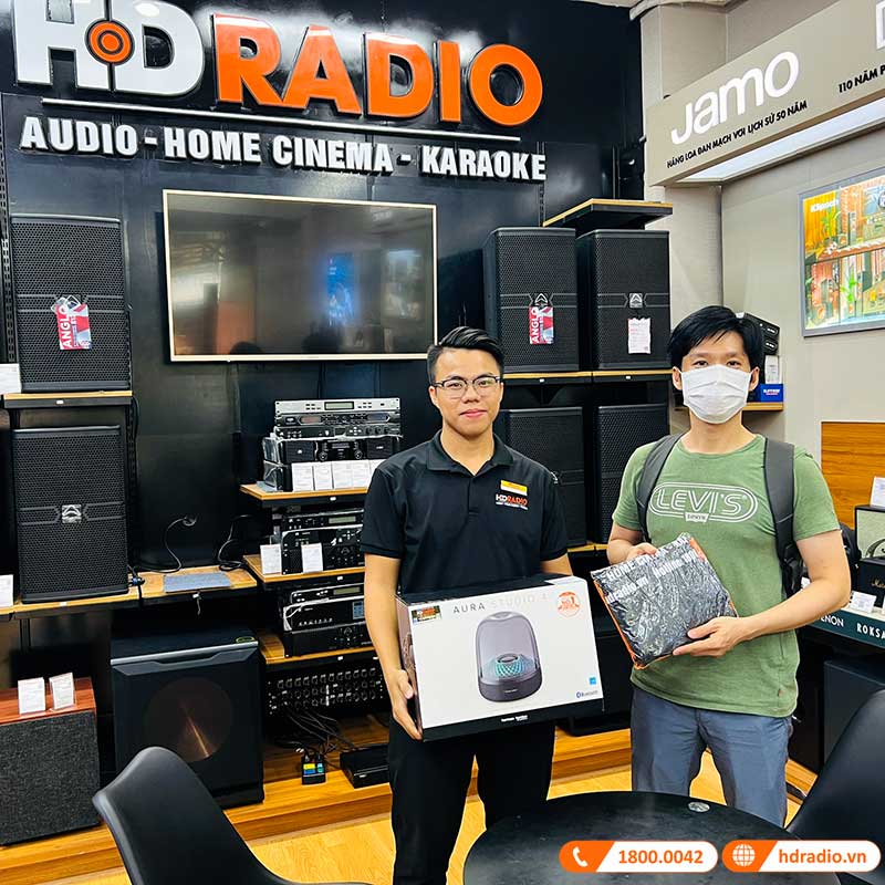 Loa Harman Kardon Aura Studio 4 (IV) Chính Hãng, Công Suất 130W, LED Mới Cực Đẹp, Bluetooth, AUX-2