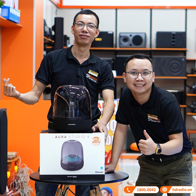 Loa Harman Kardon Aura Studio 4 (IV) Chính Hãng, Công Suất 130W, LED Mới Cực Đẹp, Bluetooth, AUX-17