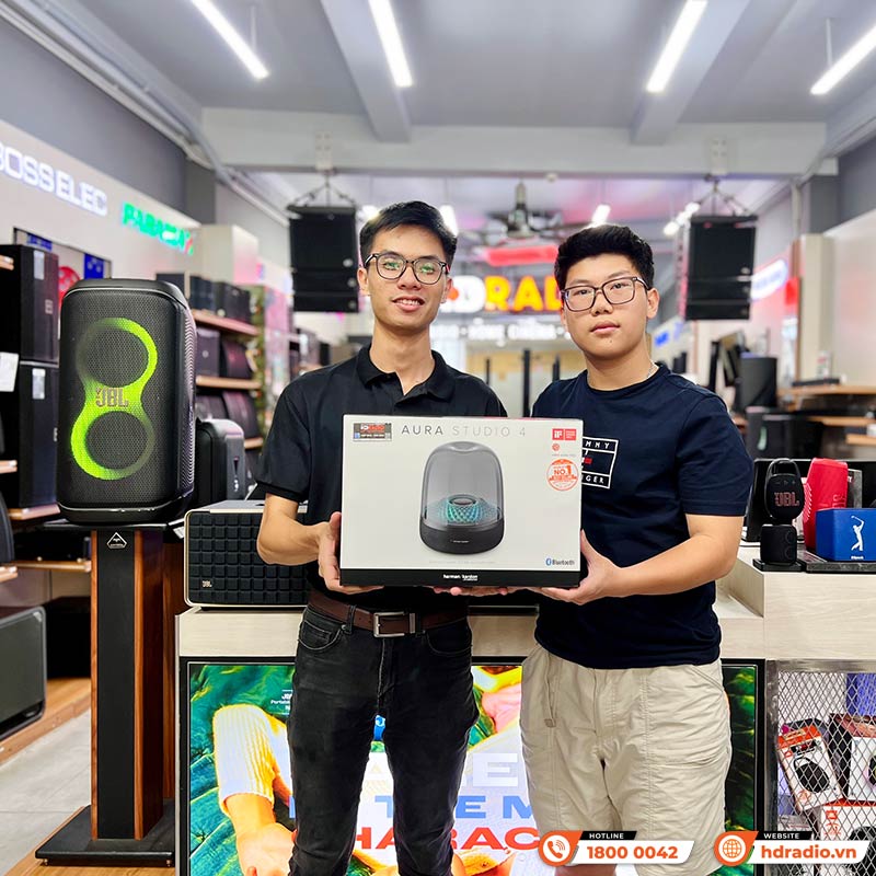 Loa Harman Kardon Aura Studio 4 (IV) Chính Hãng, Công Suất 130W, LED Mới Cực Đẹp, Bluetooth, AUX-29