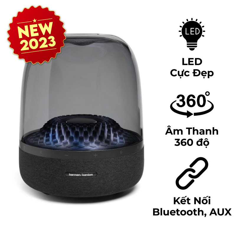 Loa Harman Kardon Aura Studio 4 (IV) Chính Hãng, Công Suất 130W, LED Mới Cực Đẹp, Bluetooth, AUX-24