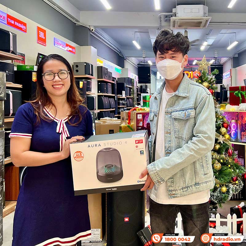 Loa Harman Kardon Aura Studio 4 (IV) Chính Hãng, Công Suất 130W, LED Mới Cực Đẹp, Bluetooth, AUX-30