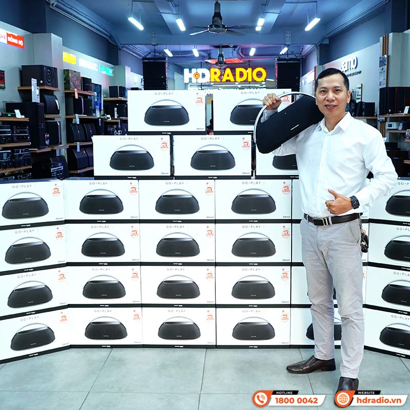 Loa Harman Kardon Go Play 3 Chính Hãng, Công suất 160W, Pin 8h, Bluetooth 5.2, AUX, Mic thoại, Auto Self Tuning-3