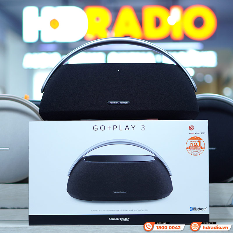 Loa Harman Kardon Go Play 3 Chính Hãng, Công suất 160W, Pin 8h, Bluetooth 5.2, AUX, Mic thoại, Auto Self Tuning-4