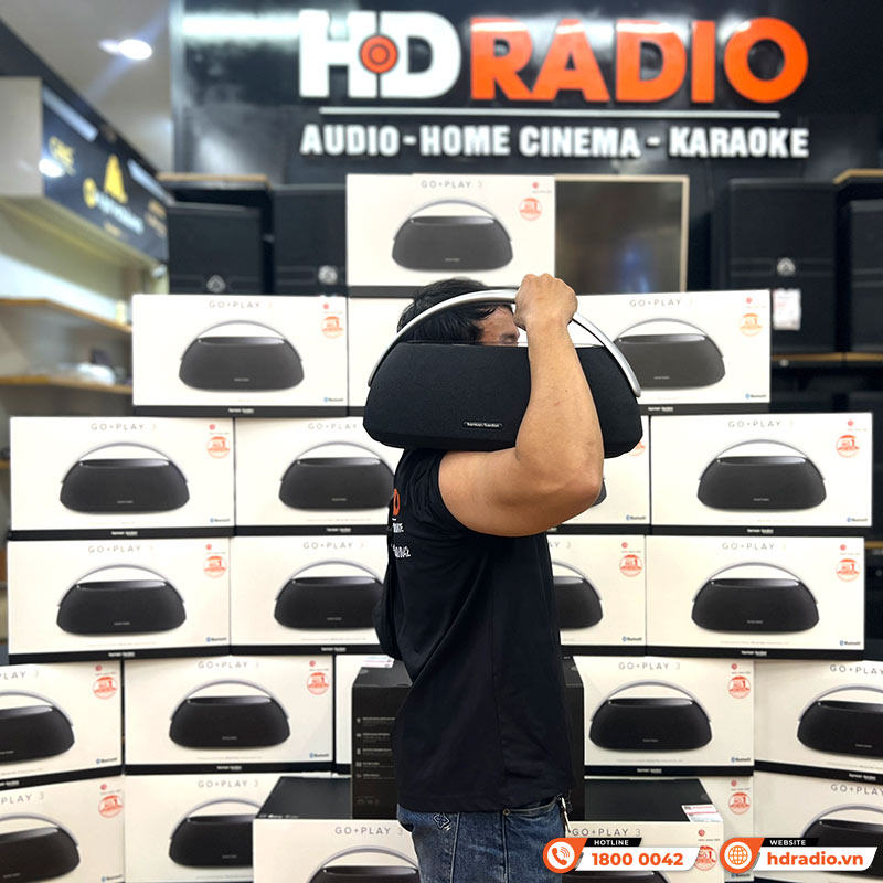 Loa Harman Kardon Go Play 3 Chính Hãng, Công suất 160W, Pin 8h, Bluetooth 5.2, AUX, Mic thoại, Auto Self Tuning-19