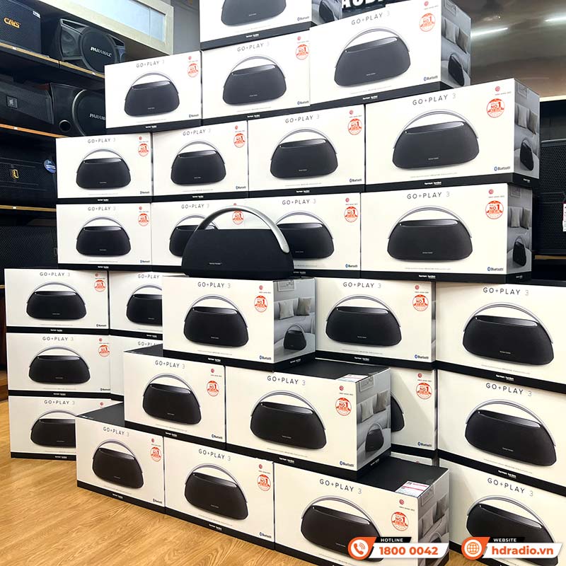 Loa Harman Kardon Go Play 3 Chính Hãng, Công suất 160W, Pin 8h, Bluetooth 5.2, AUX, Mic thoại, Auto Self Tuning-17