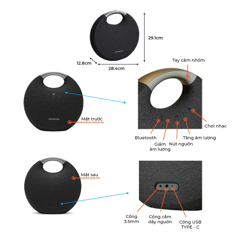 chú thích loa harman kardon onyx studio 5