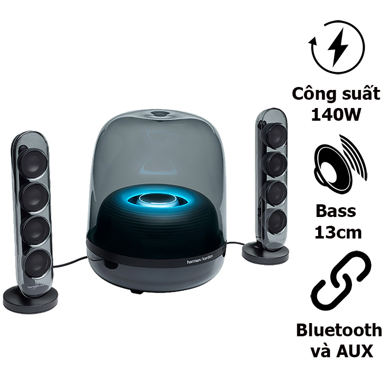 Loa Harman Kardon Soundsticks 4 (IV), Công Suất 140W, Âm thanh 2.1, Bluetooth, AUX