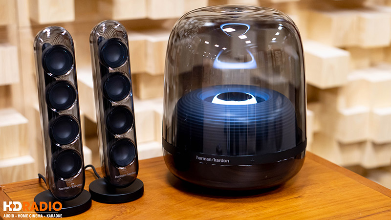 ảnh thực tế loa Harman Kardon SoundSticks 4 chính hãng