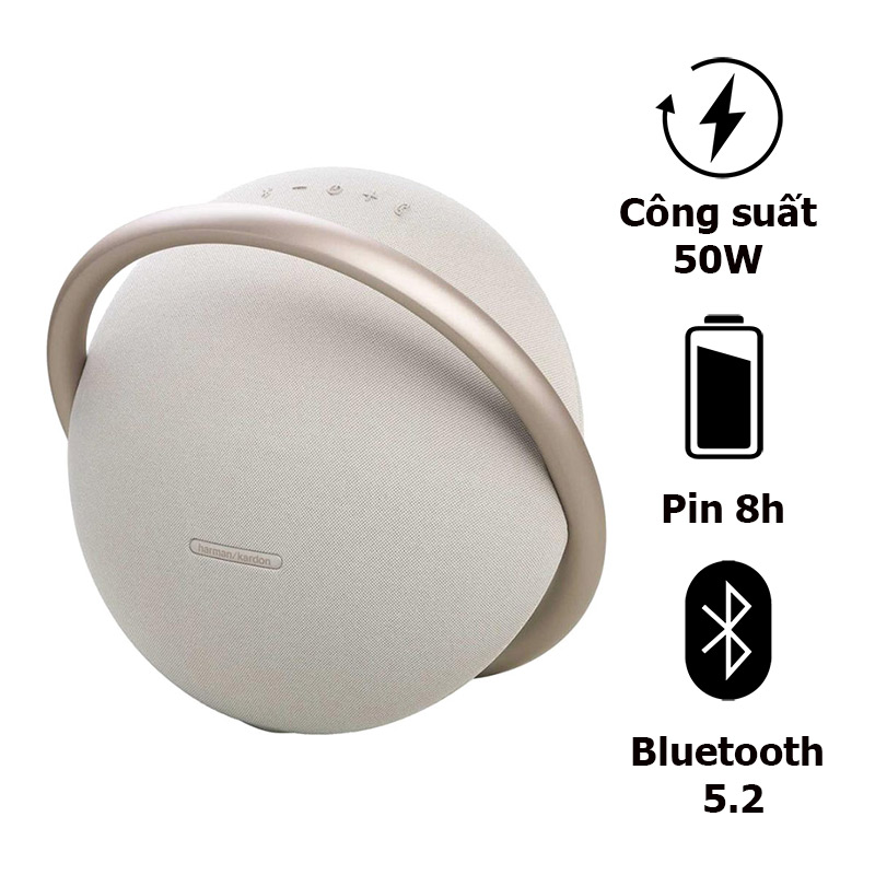 Loa Harman Kardon Onyx Studio 8, Pin 8h, Công Suất 50W, Bluetooth 5.2, AUX, Có Micro
