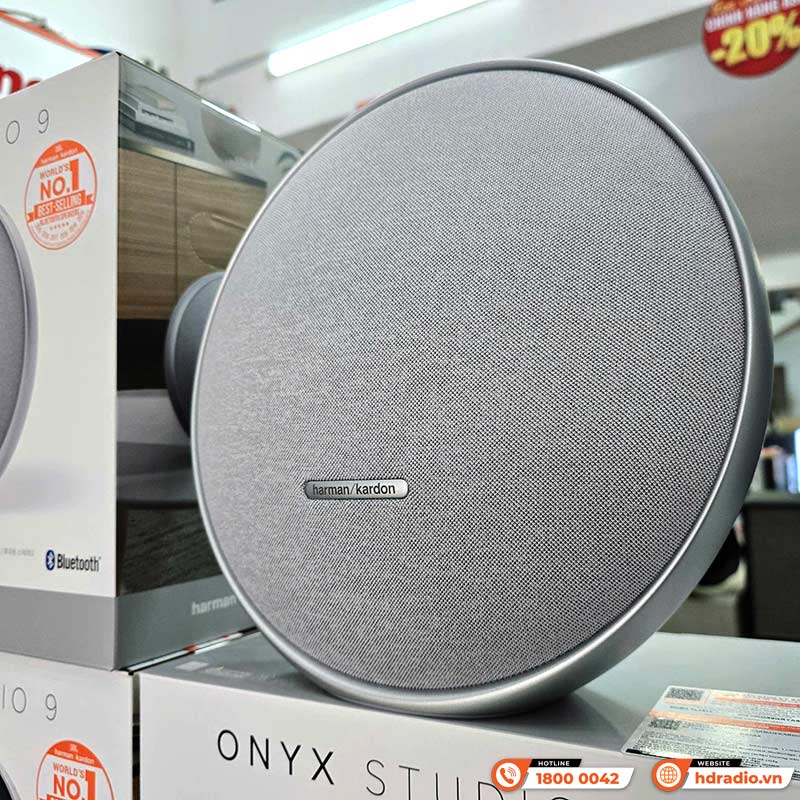 Loa Harman Kardon Onyx Studio 9, Pin 8h, Công Suất 50W, Bluetooth 5.3 Auracast, AUX, APP Harman Kardon One-9