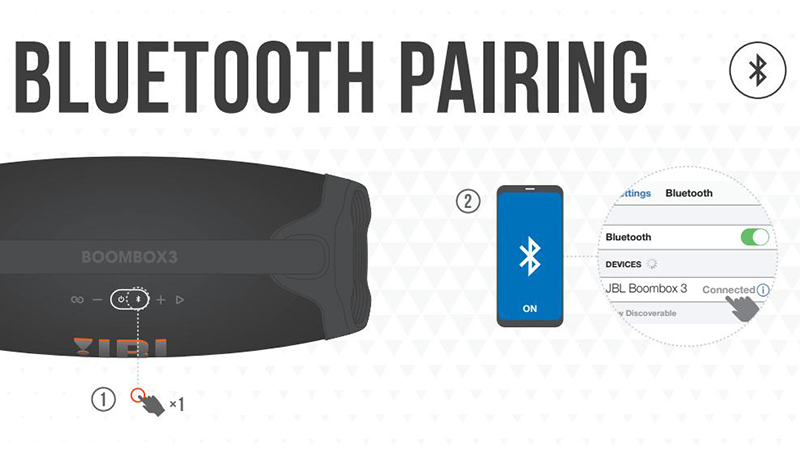 Kết nối Bluetooth loa JBL Boombox 3