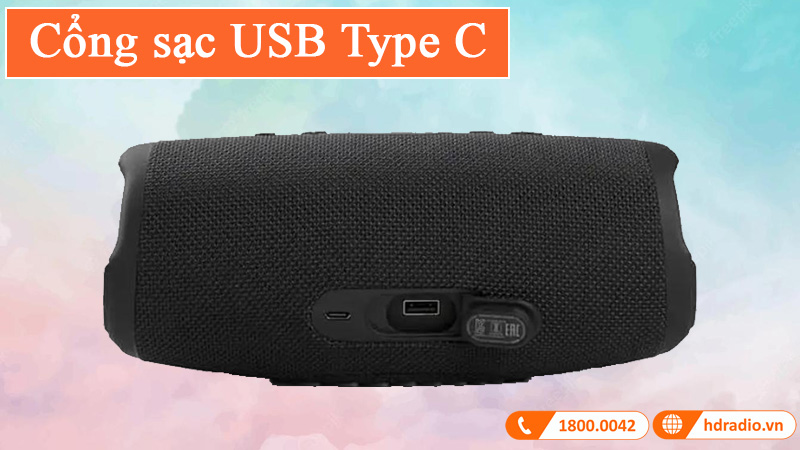Mặt sau loa JBL Charge 5 Tomorrowland Edition