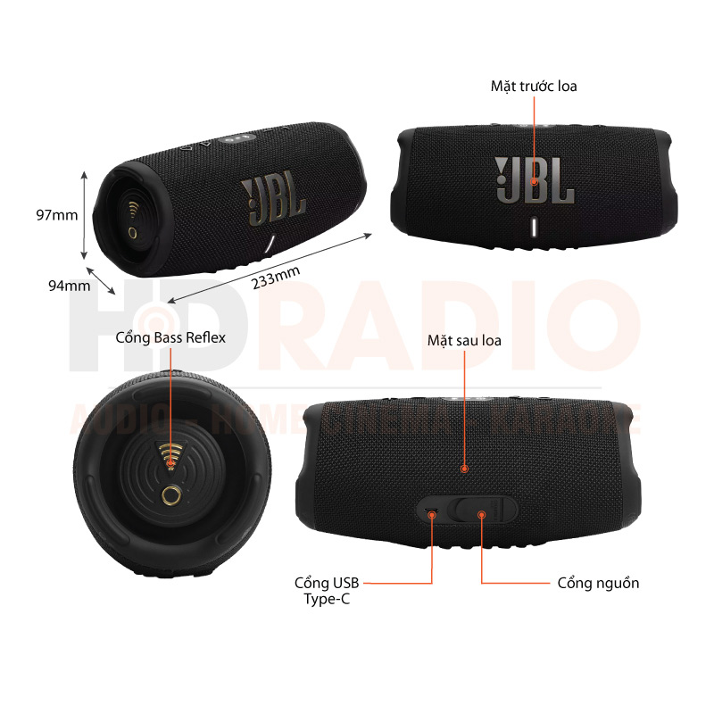 Chú thích Loa JBL Charge 5 Wi-Fi