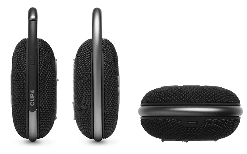 mặt bên, mặt dưới loa JBL Clip 4