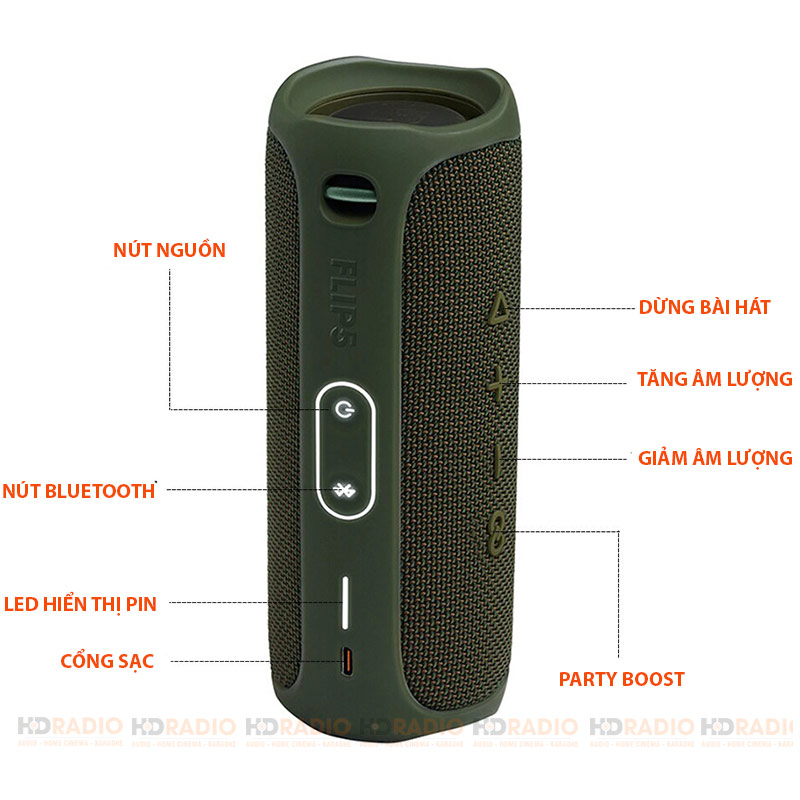 dieu khien Loa JBL Flip 5