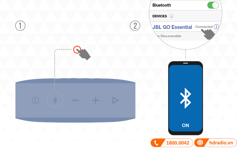 Loa JBL Go Essential phát nhạc qua Bluetooth