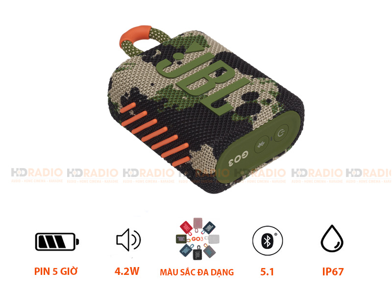 đặc điểm nổi bật loa JBL Go 3
