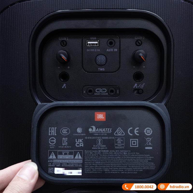 Loa JBL PartyBox 710 Chính Hãng, LED Đẹp, IPX4, Công Suất 800W, Bluetooth, AUX, USB, True Wireless Stereo-8