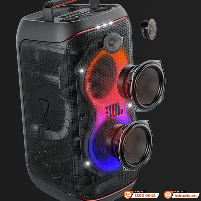 Loa JBL PartyBox Club 120, Pin 12 Giờ, Công Suất 160W, LED Đẹp, AUX, Micro, Bluetooth 5.3, IPX4, AI Sound Boost, Auracast, App JBL Partybox-4