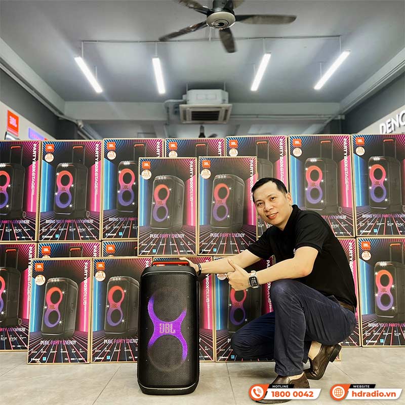 Loa JBL PartyBox Club 120, Pin 12 Giờ, Công Suất 160W, LED Đẹp, AUX, Micro, Bluetooth 5.3, IPX4, AI Sound Boost, Auracast, App JBL Partybox-2