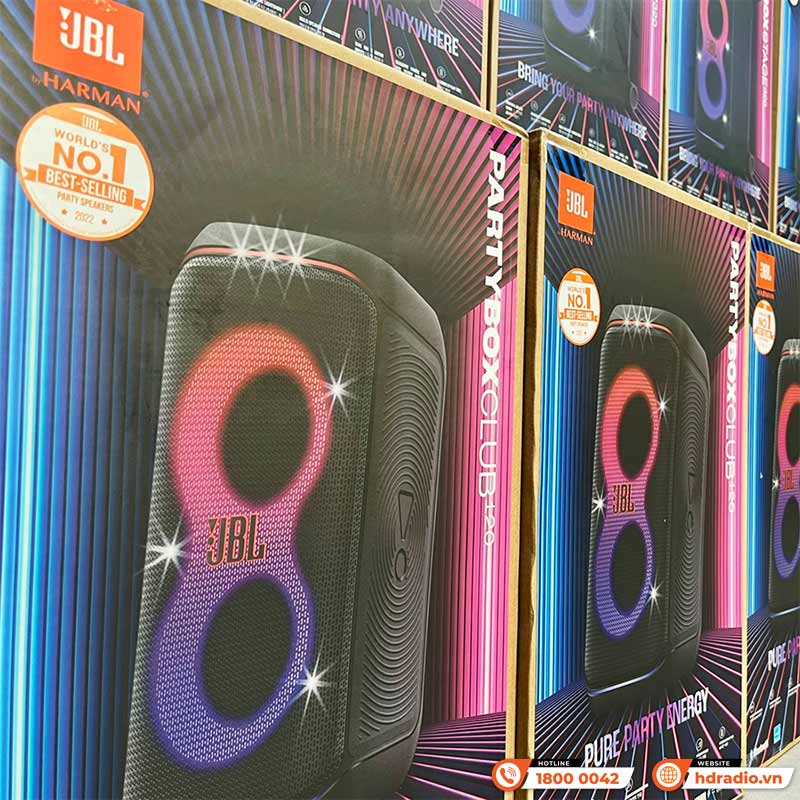 Loa JBL PartyBox Club 120, Pin 12 Giờ, Công Suất 160W, LED Đẹp, AUX, Micro, Bluetooth 5.3, IPX4, AI Sound Boost, Auracast, App JBL Partybox-24