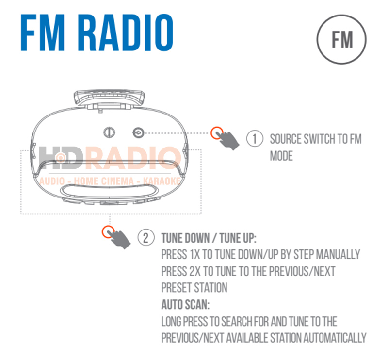 Loa JBL Wind 3 hỗ trợ đài FM