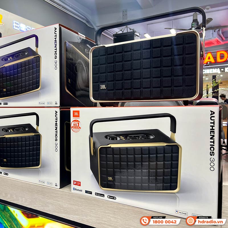 Loa JBL Authentics 300, Pin 8 giờ, Công suất 100W, Bluetooth 5.3, Wifi, AUX, USB, JBL One APP-27