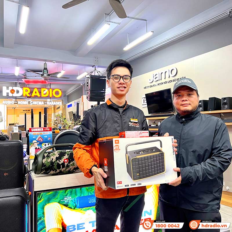 Loa JBL Authentics 300, Pin 8 giờ, Công suất 100W, Bluetooth 5.3, Wifi, AUX, USB, JBL One APP-1