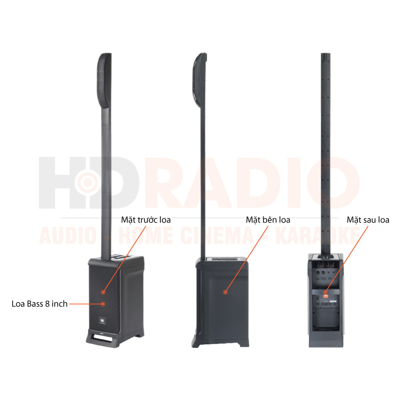 Loa JBL IRX ONE, Công Suất 1300W, Mixer 3 kênh, Bluetooth 5.0, Mic/line, XLR Combo, Có Chống Hú Tự Động-3