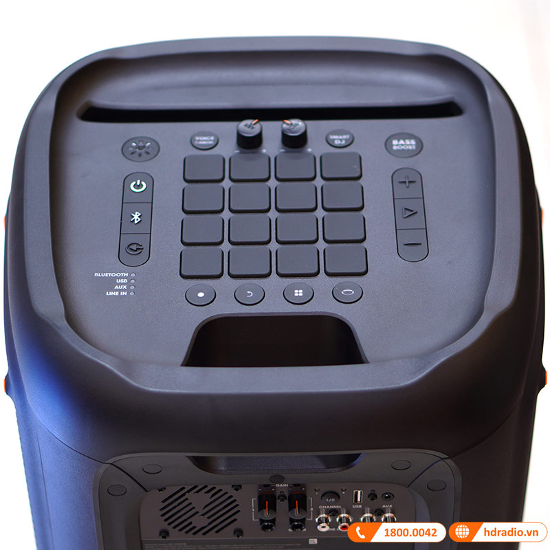 Loa JBL PartyBox 1000, Công Suất 1100W, LED Cực đẹp, Bluetooth, AUX, Micro, Guitar, DJ Launchpad, Air Gesture-15