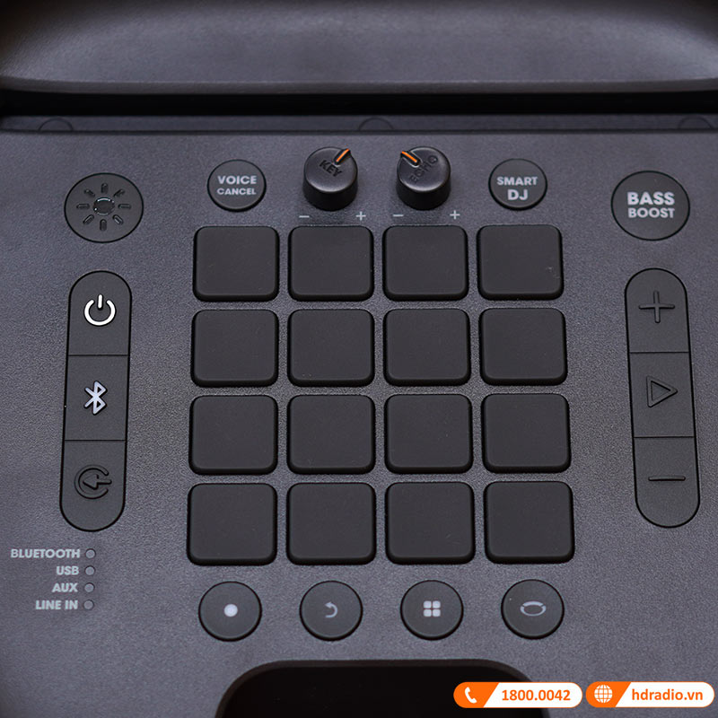 Loa JBL PartyBox 1000, Công Suất 1100W, LED Cực đẹp, Bluetooth, AUX, Micro, Guitar, DJ Launchpad, Air Gesture-16