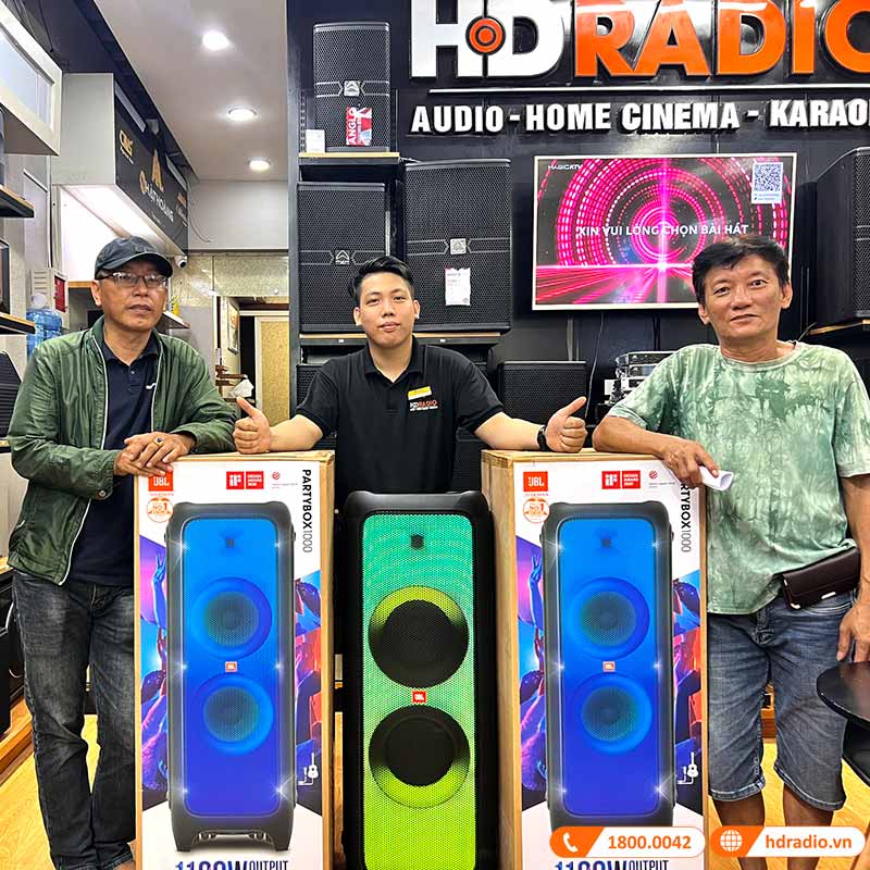 Loa JBL PartyBox 1000, Công Suất 1100W, LED Cực đẹp, Bluetooth, AUX, Micro, Guitar, DJ Launchpad, Air Gesture-4