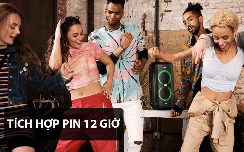 loa jbl party box 100 có pin 12 giờ