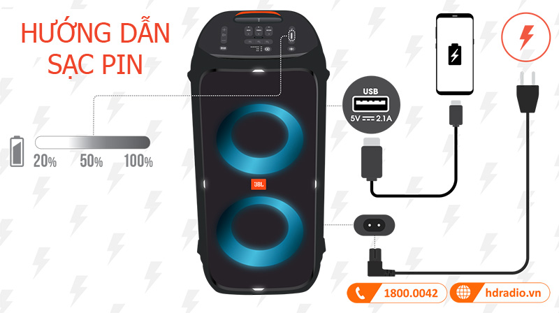 Huong dan su dung loa JBL Partybox 310