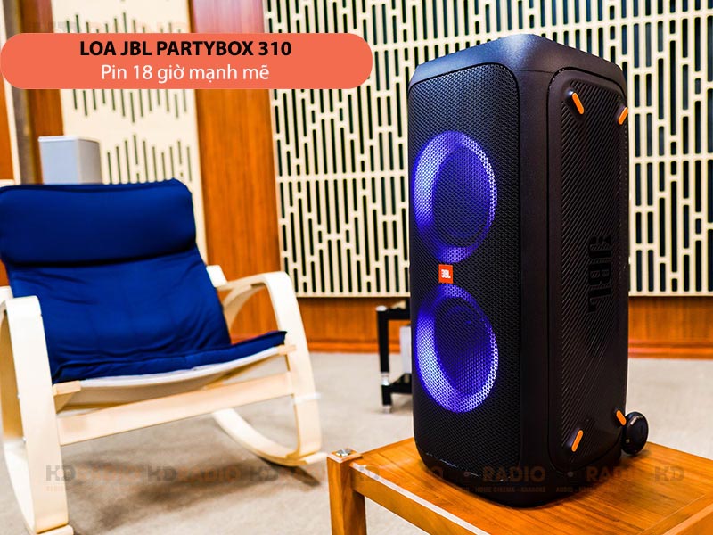 Loa JBL PartyBox 310 có pin 18 giờ