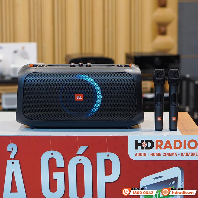 Loa JBL Partybox On The Go, Pin 6h, IPX4, Bluetooth, AUX, USB, Công Suất 100W-2