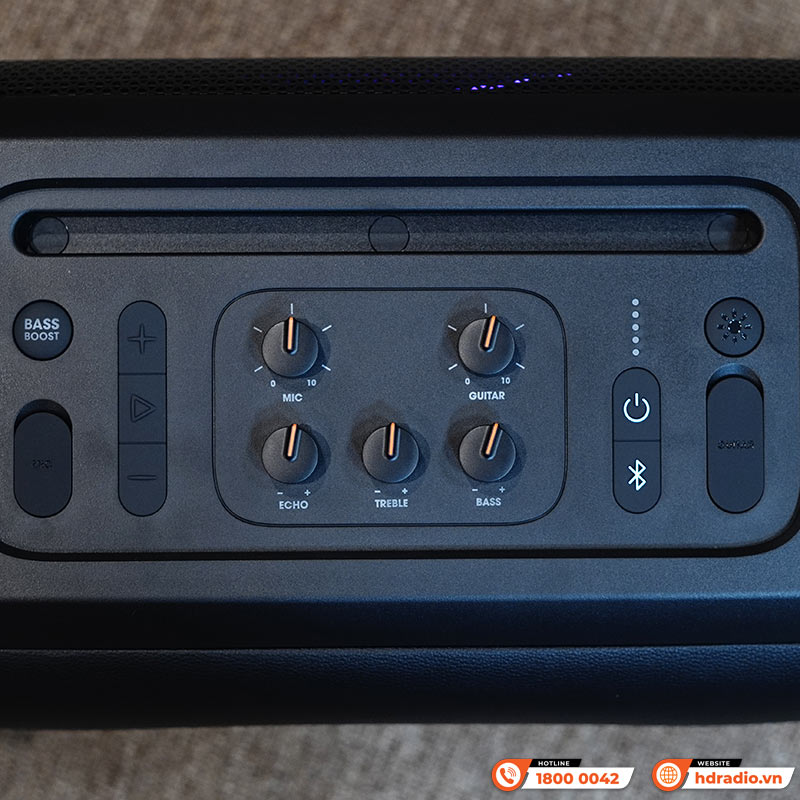 Loa JBL Partybox On The Go, Pin 6h, IPX4, Bluetooth, AUX, USB, Công Suất 100W-11