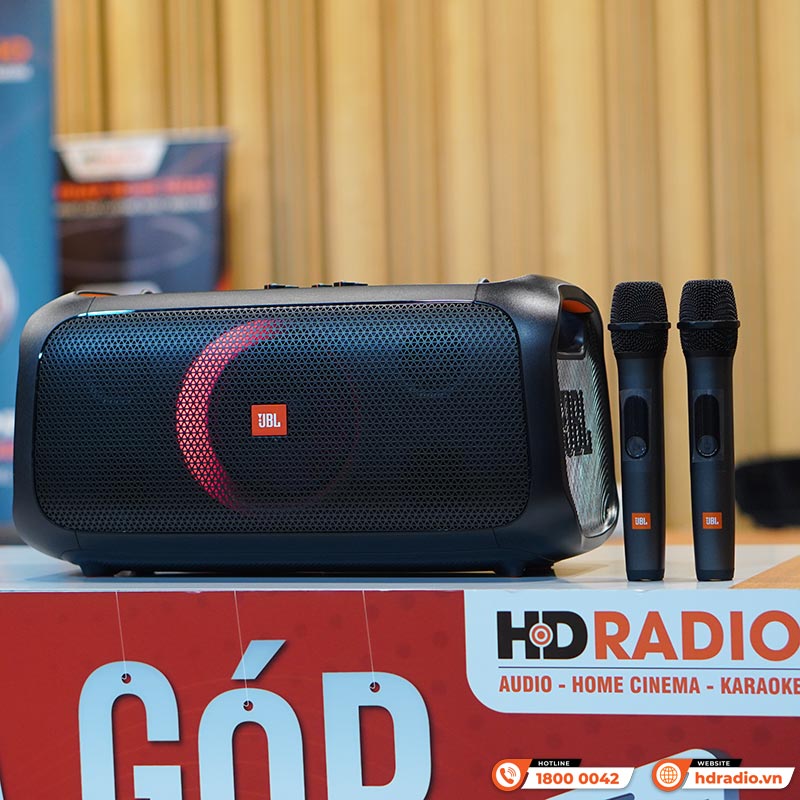 Loa JBL Partybox On The Go, Pin 6h, IPX4, Bluetooth, AUX, USB, Công Suất 100W-3