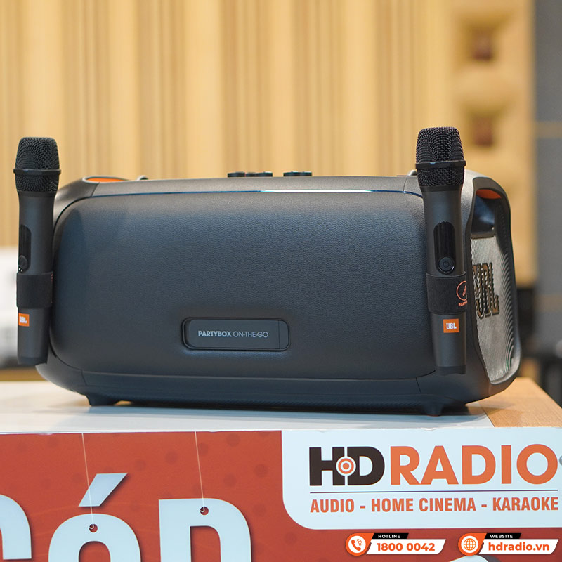Loa JBL Partybox On The Go, Pin 6h, IPX4, Bluetooth, AUX, USB, Công Suất 100W-7