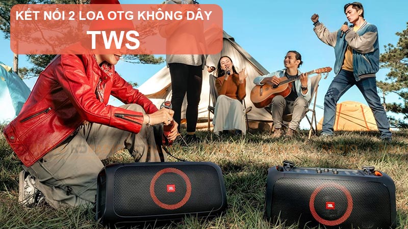 kết nối không dây 2 loa JBL PartyBox OnThe Go