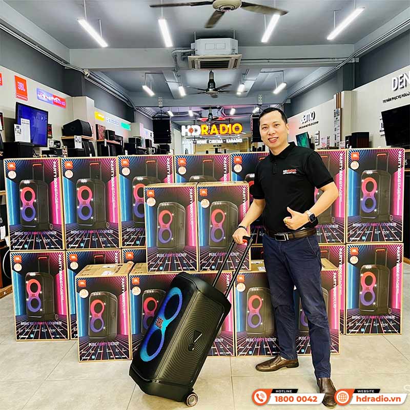 Loa JBL PartyBox Stage 320, Công Suất 240W, Pin 18h, AUX, Micro, Bluetooth 5.4, IPX4, AI Sound Boost, Auracast, App JBL Partybox-4