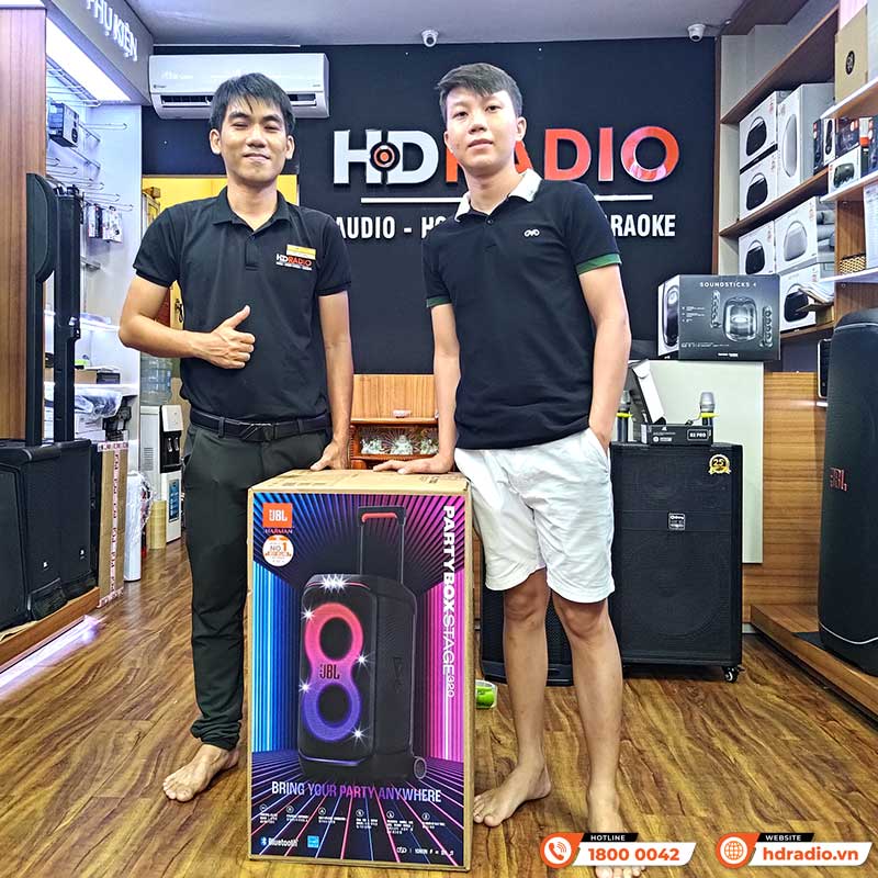 Loa JBL PartyBox Stage 320, Công Suất 240W, Pin 18h, AUX, Micro, Bluetooth 5.4, IPX4, AI Sound Boost, Auracast, App JBL Partybox-34